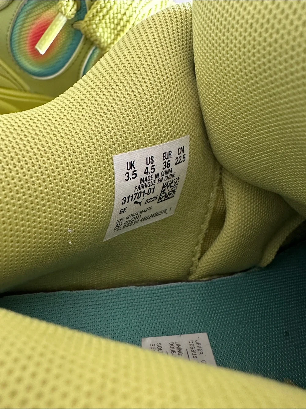 PUMA LaFrancé Heatmap LaMelo Ball Lime Green Platform Sneakers Men’s 4.5 EU 36